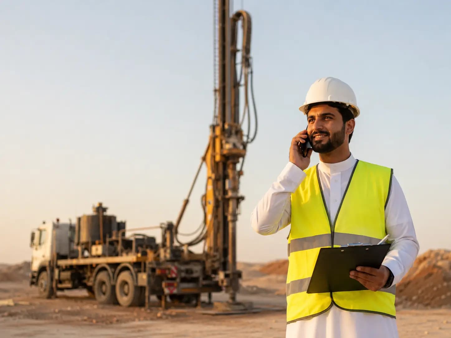 Contact TECHNO Soil Lab — field engineer ready to take your call